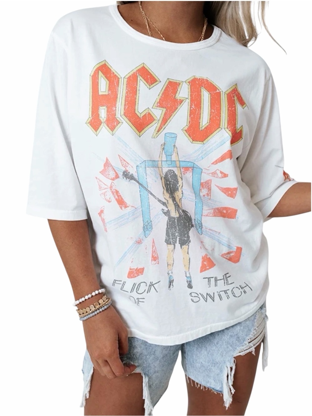 Recycled Karma AC/DC The Switch Tee, Size XS